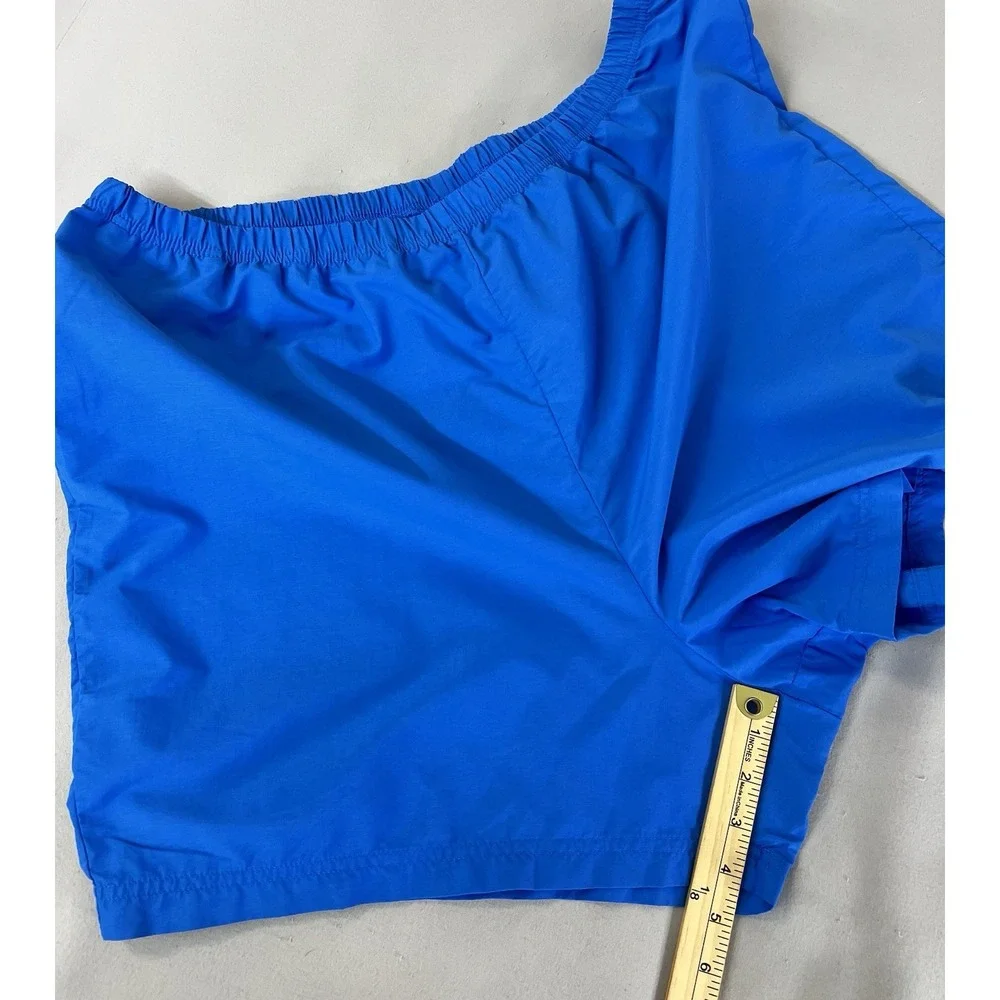 Lands' End Swim Shorts Unisex 1X 16-18 Blue‎ Lined Polyester Swimwear Shorts